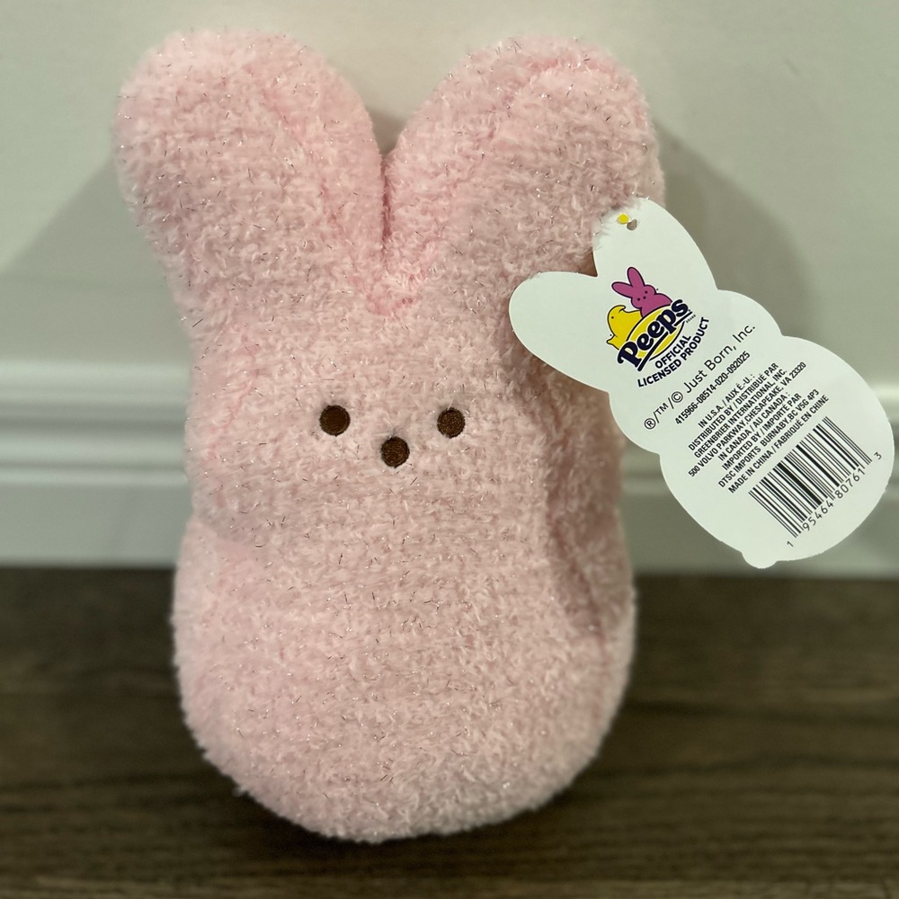 Peeps Pink Stuffed Bunny Toy